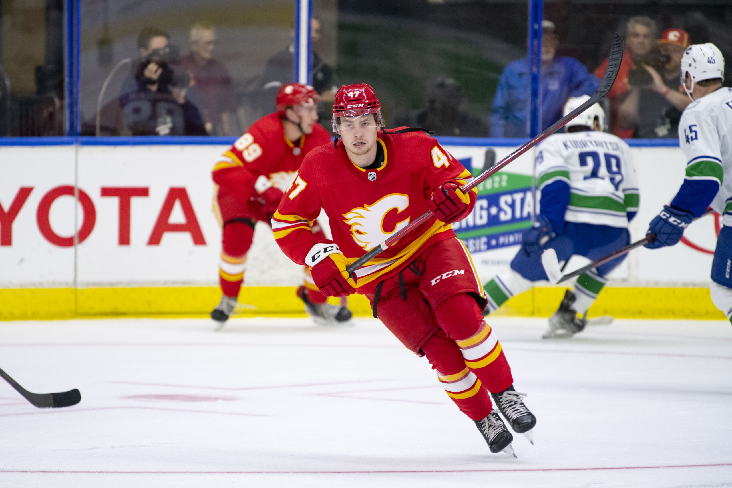 Flames Get Encouraging News on Connor Zary's Scary Knee Injury